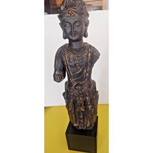 Vintage Buddha Figurine Reproduction 14 1/2" Ceramic